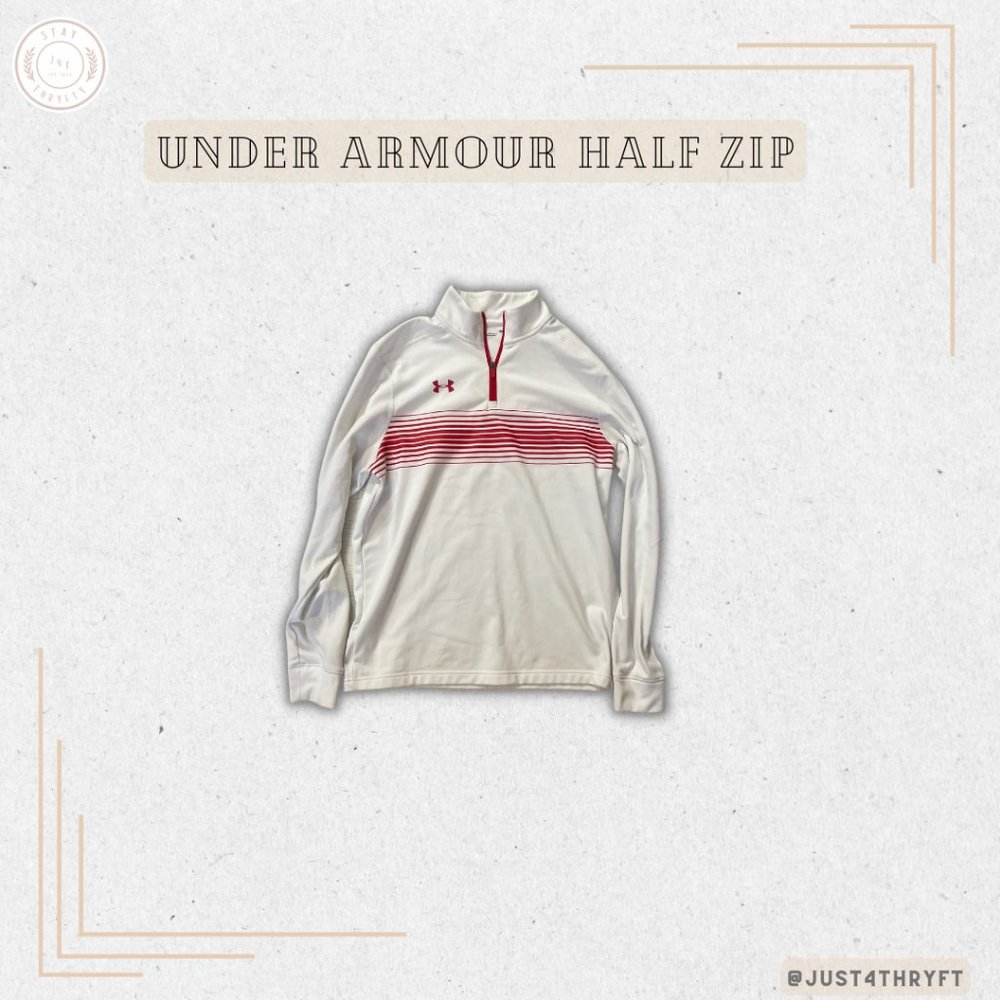 Red Under Armour Half Zip
